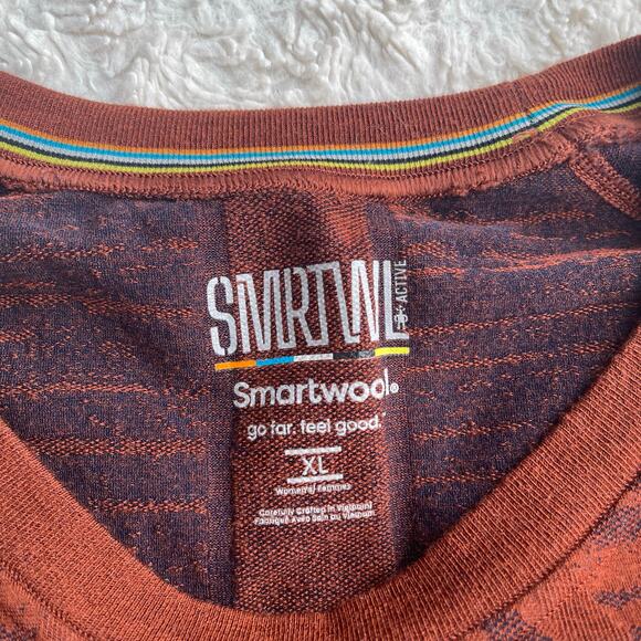 Smartwool Intraknit active short sleeve tee t-shirt merino wool blend brown XL - Picture 3 of 11